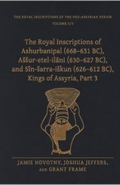 Photo Of Book Cover For The Book Entitled Royal Inscriptions Of Ashurbanipal Volume Three